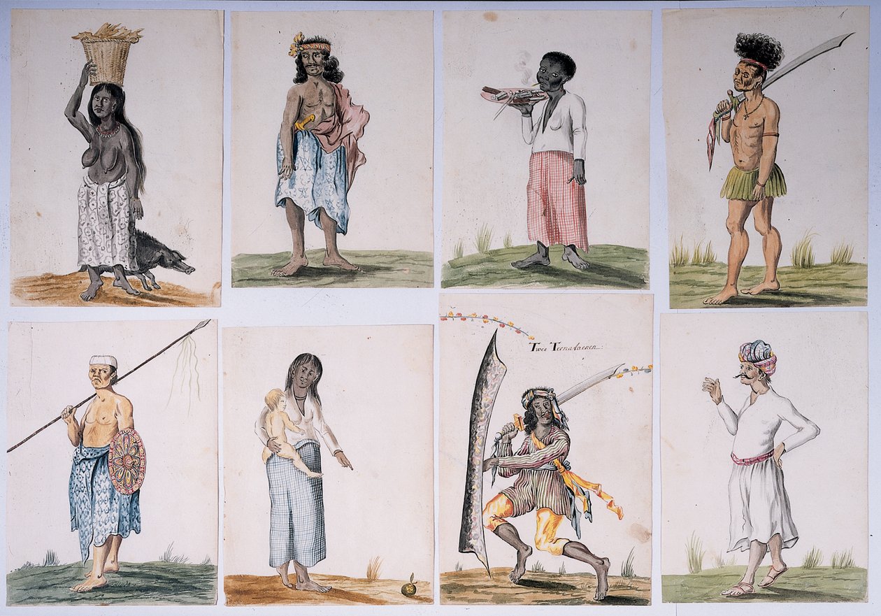 Disegno da un album di nativi del Brasile, Africa, Persia e Indie Orientali da Dutch School