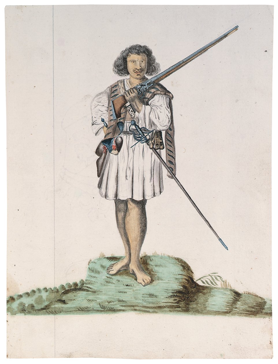 Disegno da un album di nativi del Brasile, Africa, Persia e Indie Orientali da Dutch School