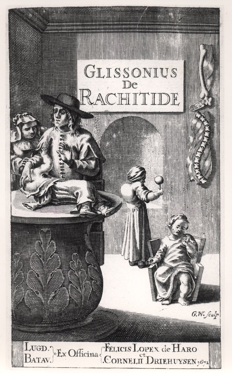 Francis Glisson (1597-1677) pubblicato a Leida, 1671 da Dutch School