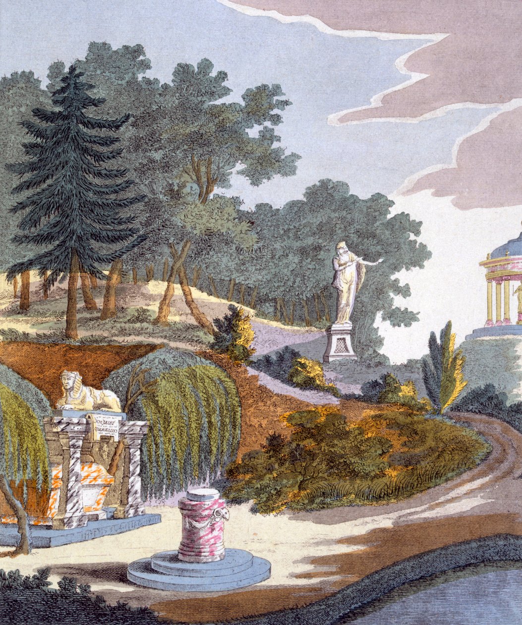 Decorazioni da giardino, da Magazine of Garden Gems di G. van Laar, pubblicato 1802 da Dutch School