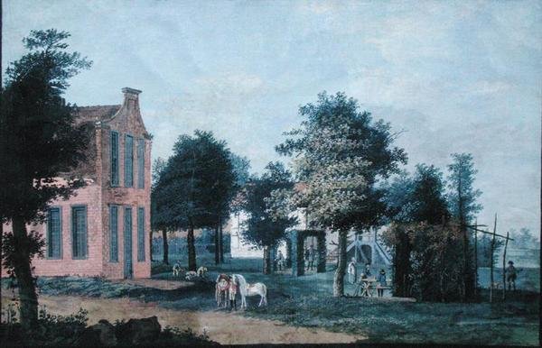 Cacciatori in un giardino, c.1770 da Dutch School