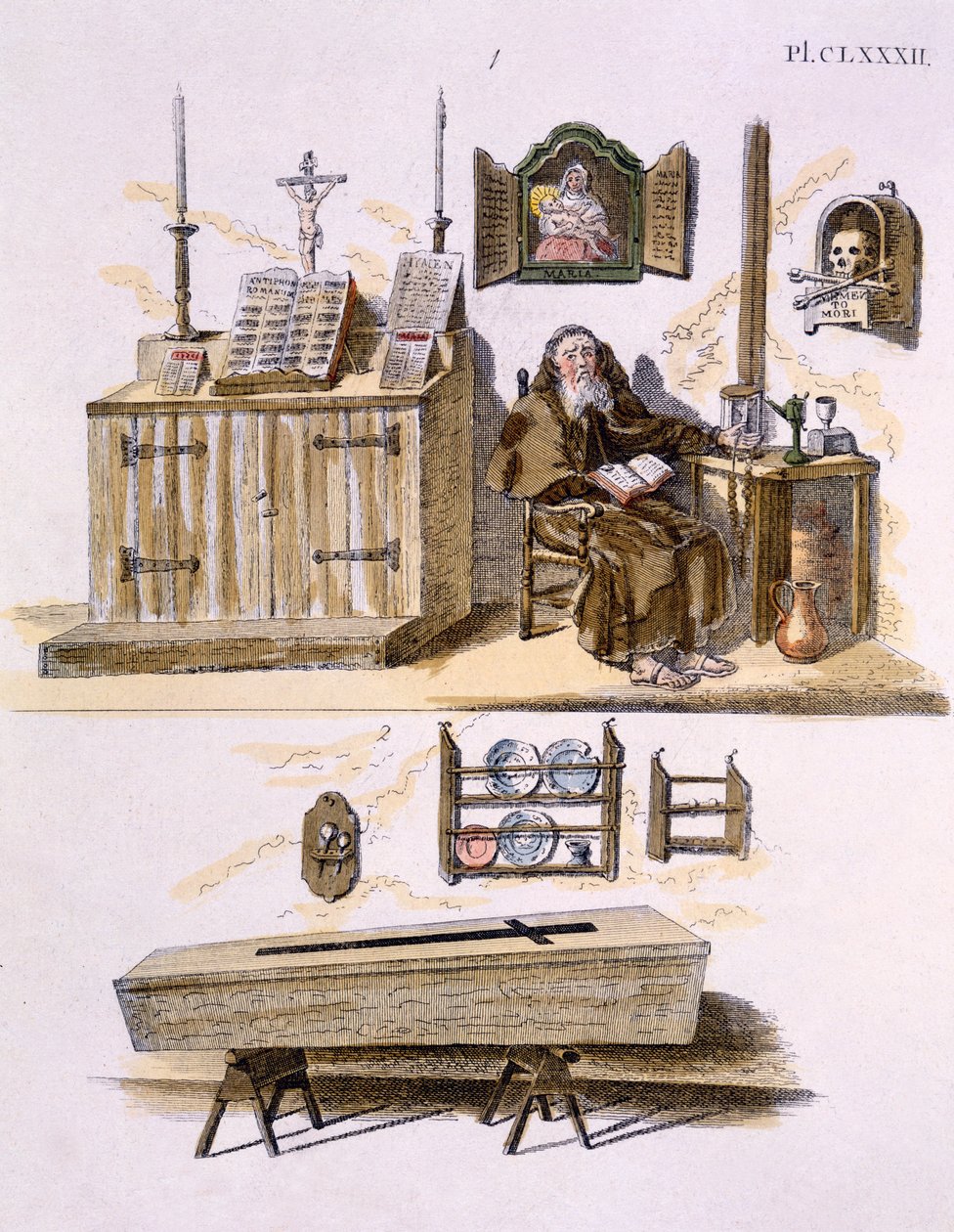 Illustrazione dal Magazine of Garden Gems di G. van Laar, pubblicato nel 1802 da Dutch School