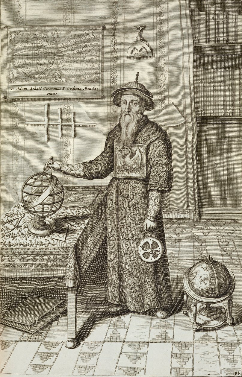 Johann Adam Schall von Bell (1591-1666) da China Illustrata di Athanasius Kircher (1601-80) 1667 da Dutch School