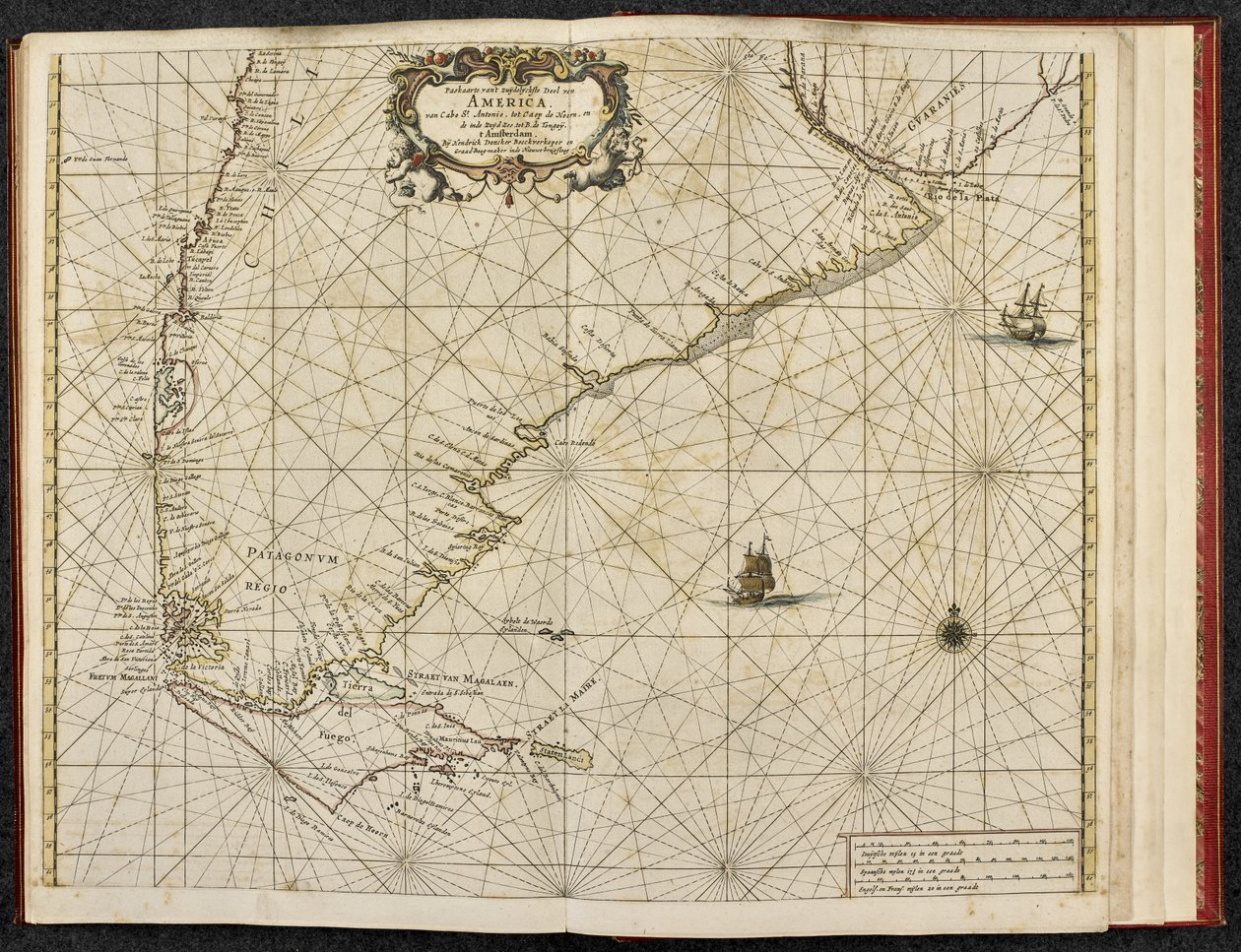 Mappa di Capo Horn, Terra del Fuoco, da 