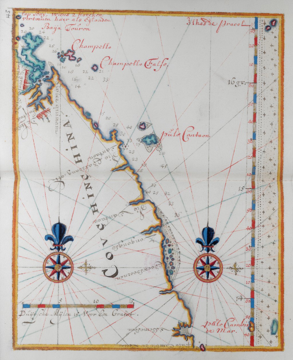 Mappa della Cocincina, Asia da Dutch School