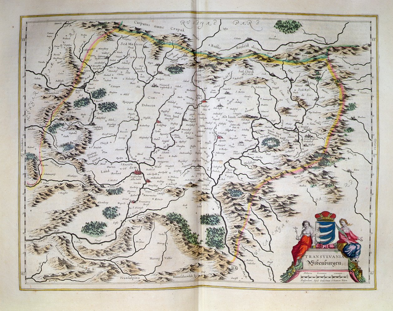 Mappa della Transilvania, da un atlante, Amsterdam, 1657 da Dutch School