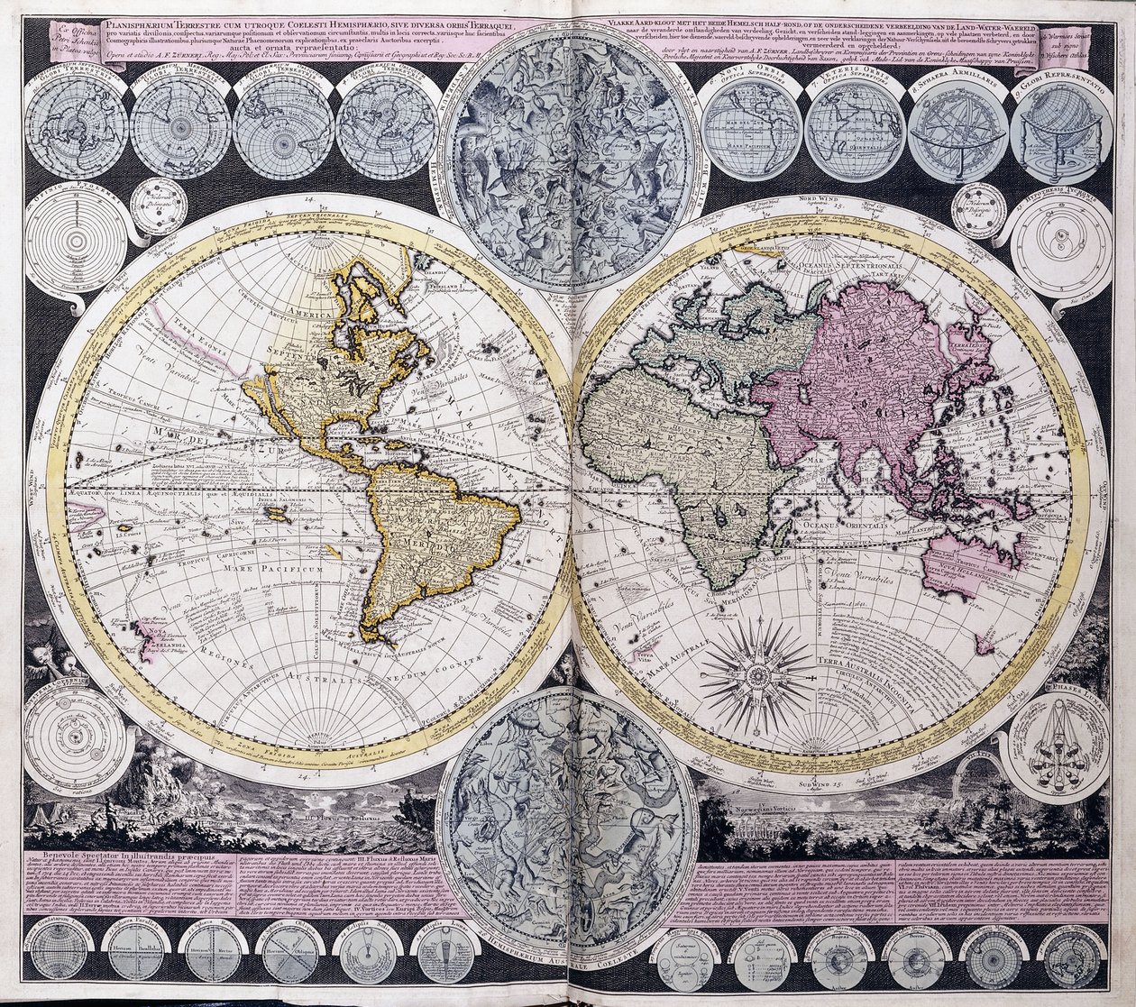 Mappa del mondo, c.1717 da Dutch School