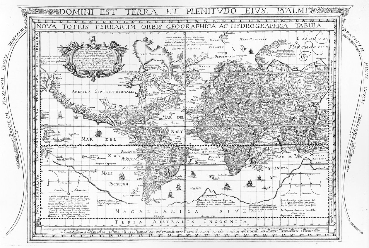 Nova Totius Terrarum Orbis Geographica Ac Hydrographica Tabula, 1642 da Dutch School