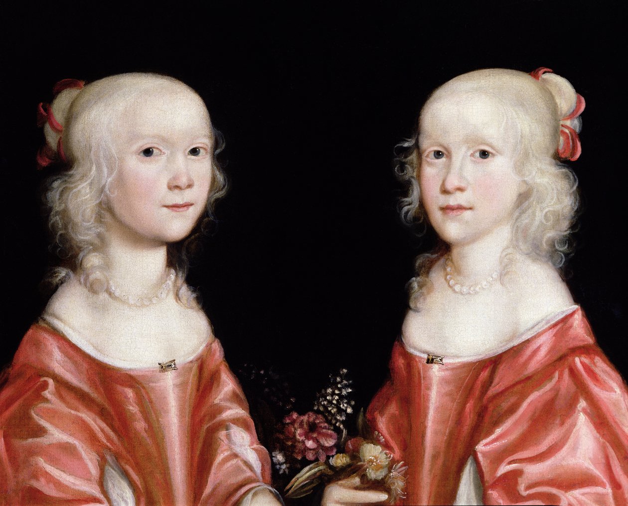 Ritratto di sorelle gemelle, c.1650 da Dutch School