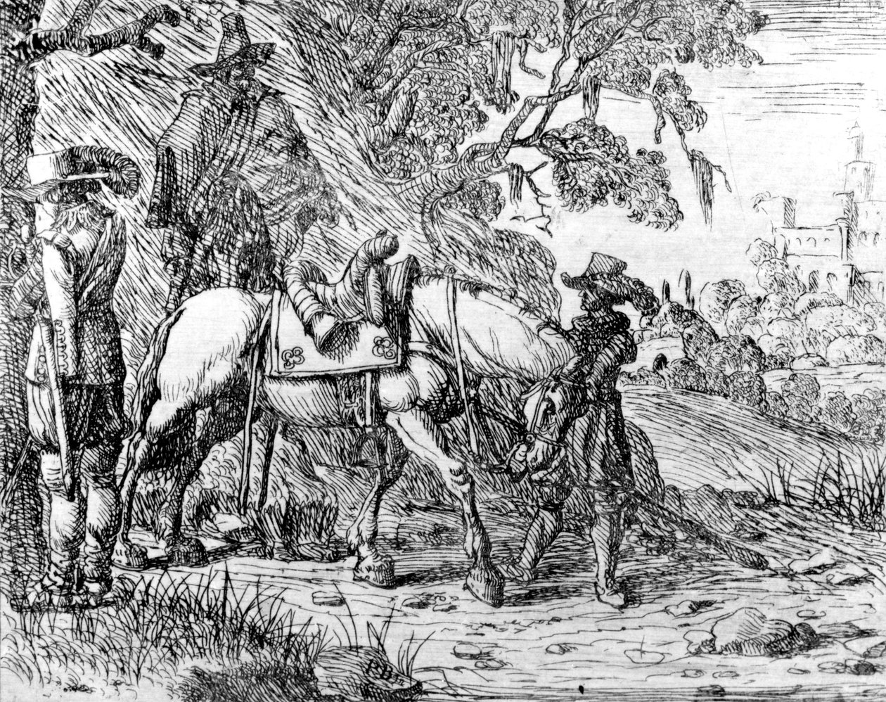 Due cavalieri a riposo, di Hendrik Vershuring, 1627-1690 da Dutch School