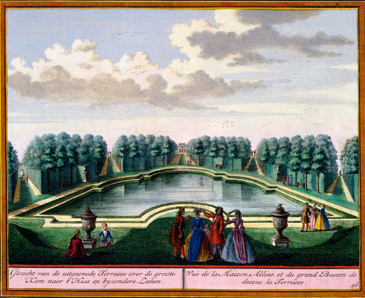 Vista da Het Zeganpralent Kennemerlant di Hendrick de Leth e Matthias Brouerius Van Nidek, pubblicato c.1700-30 da Dutch School