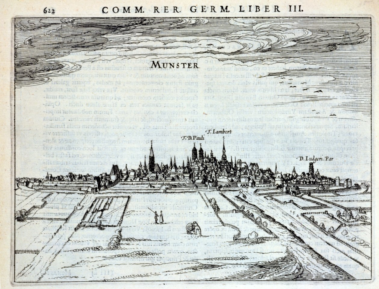 Veduta della città di Munster, da Rerum Germanicarum, di P. Bertin, Amsterdam 1616 da Dutch School