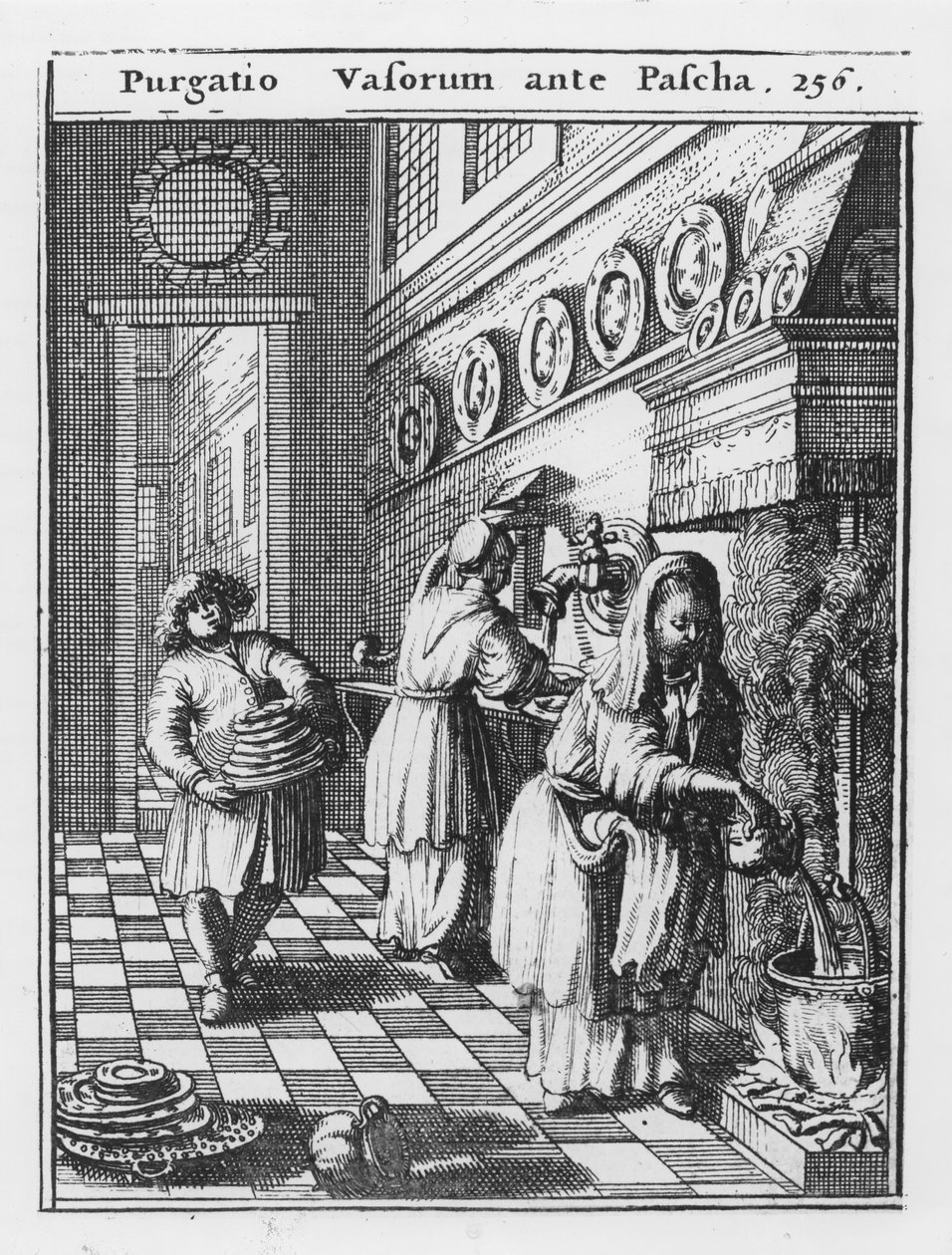 Lavaggio dei vasi domestici prima della Pasqua (Purgatio Vasorum ante Pascha), illustrazione da 