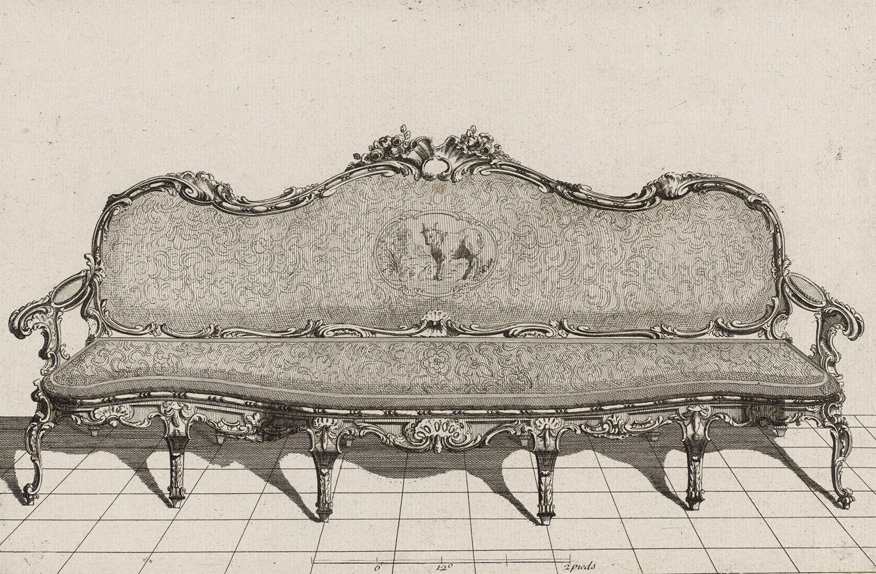 Canapè, seconda metà del XVIII secolo da Duval. A. (after)
