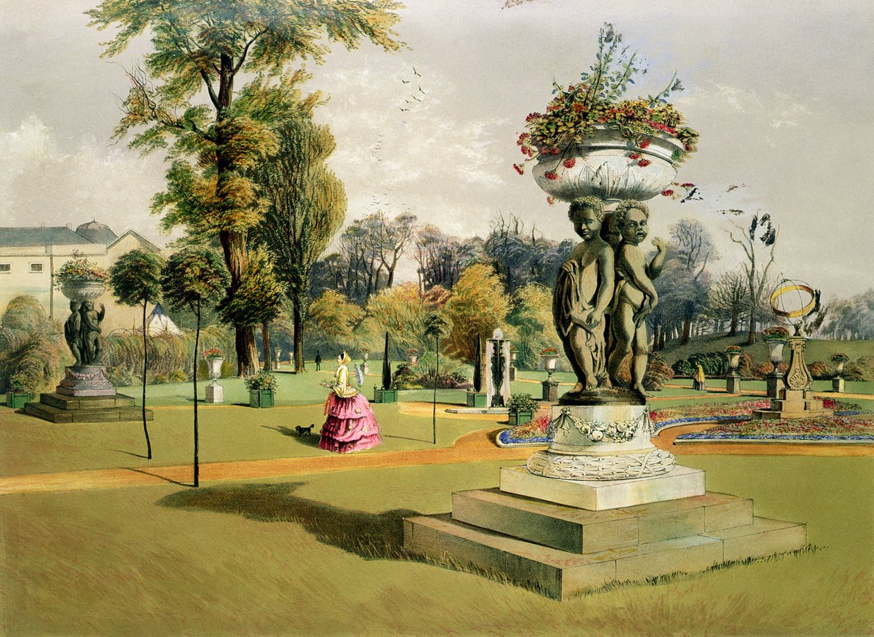 Il giardino terrazzato, Woburn Abbey da E. Adveno Brooke