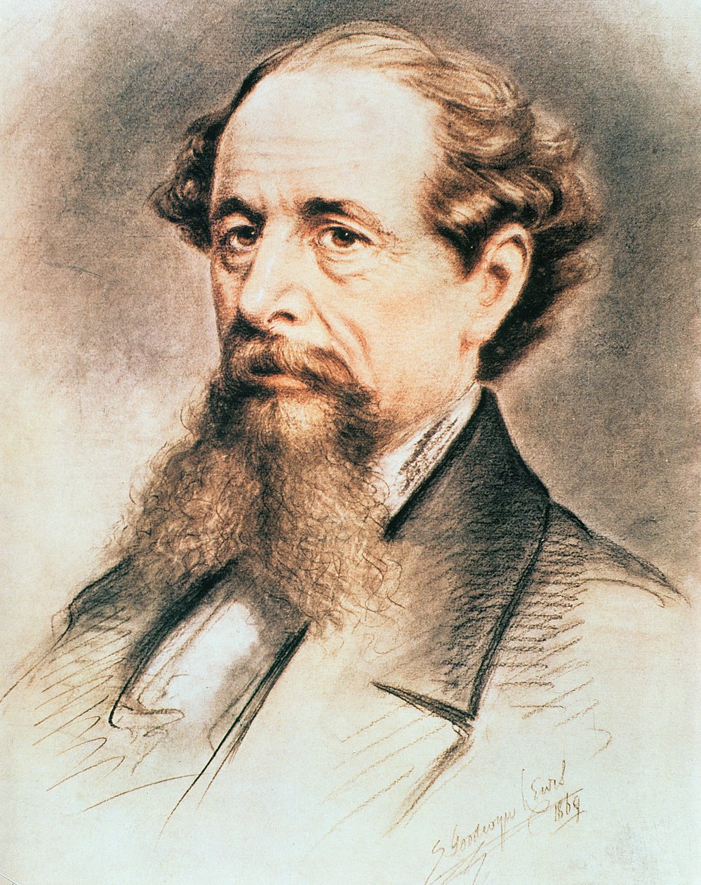 Ritratto di Charles Dickens, 1869 da E. Goodwyn Lewis