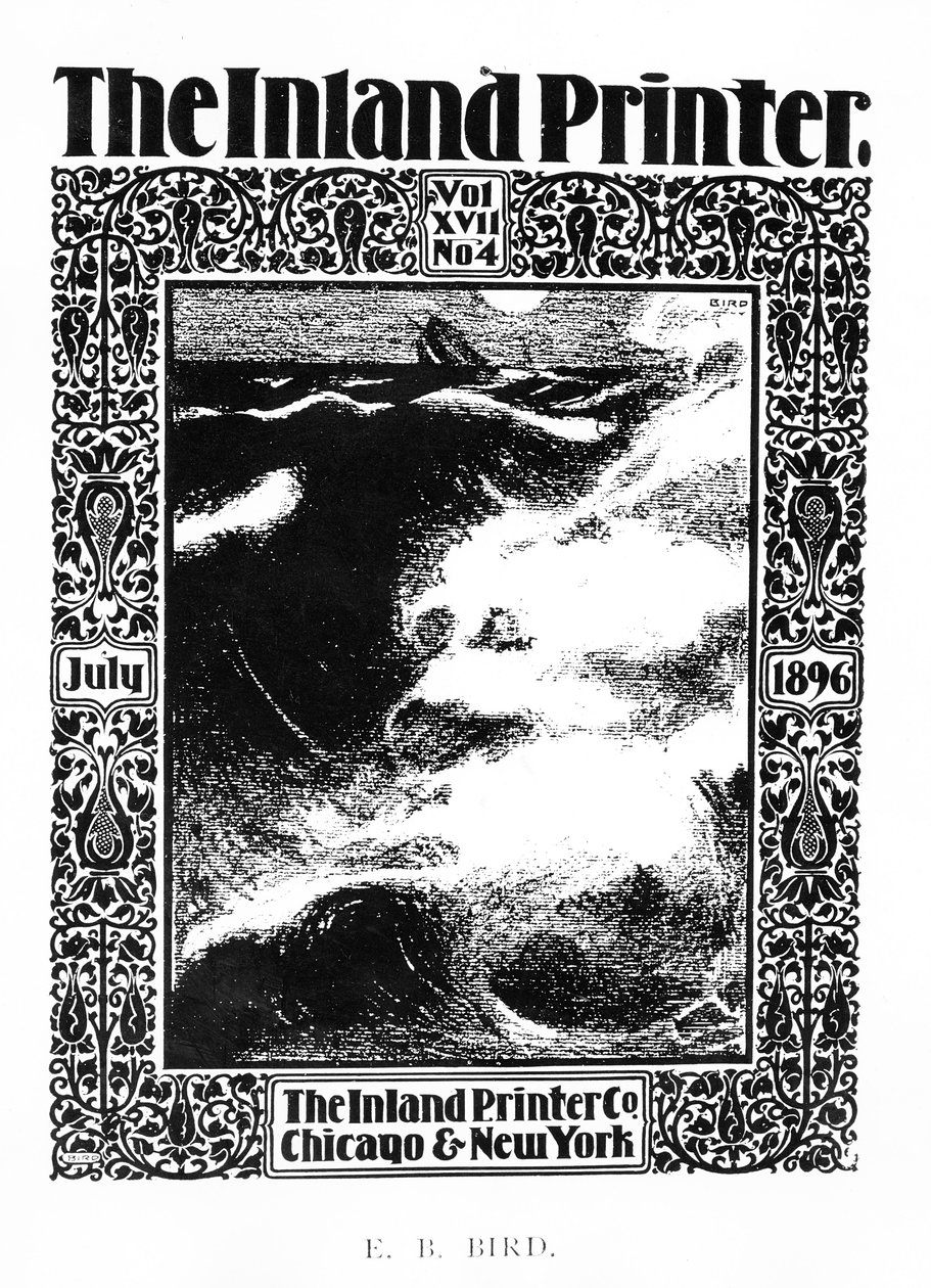 Copertina di The Inland Printer, luglio 1896 da E.B Bird