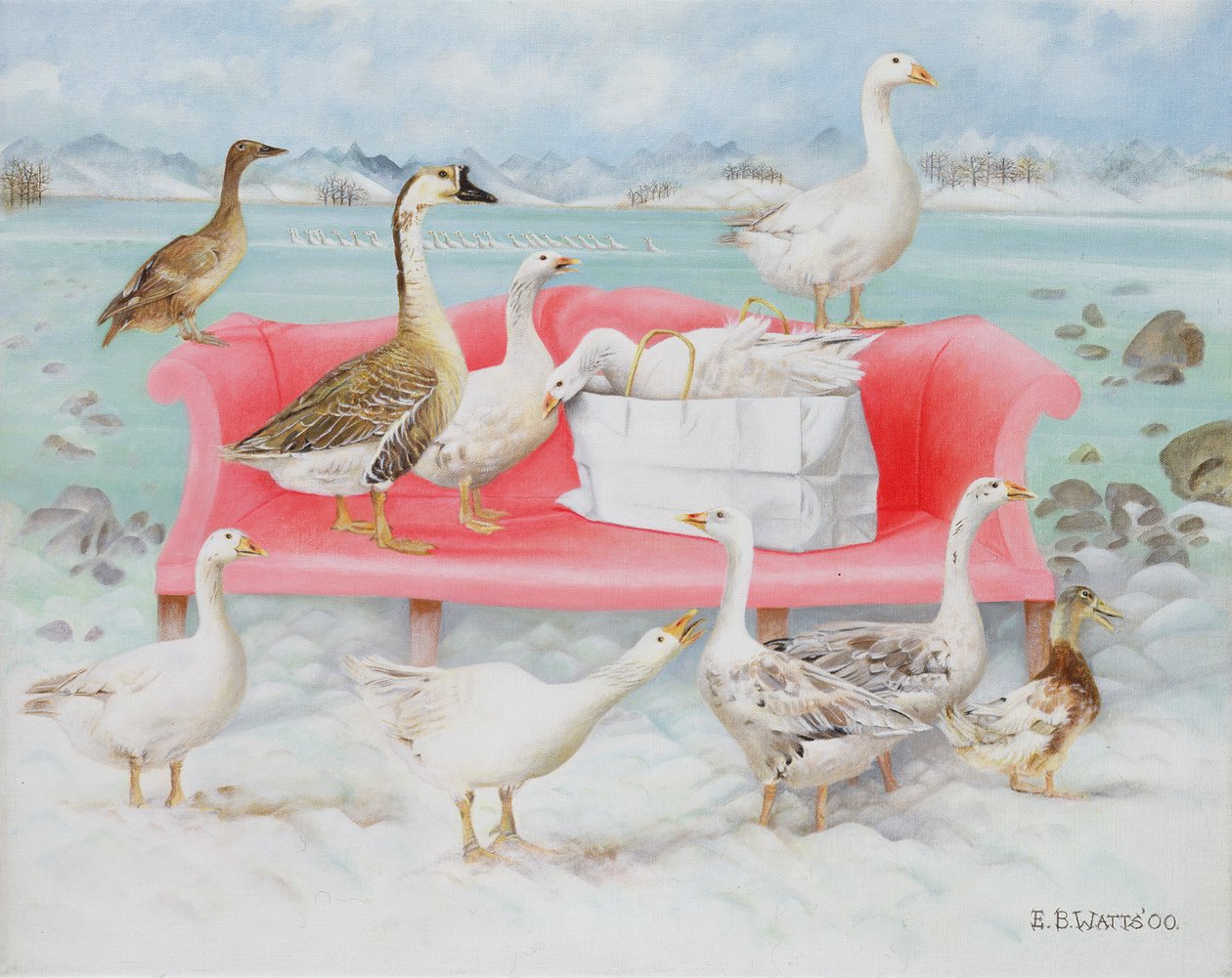 Oche sul Divano Rosa, 2000 da E.B. Watts