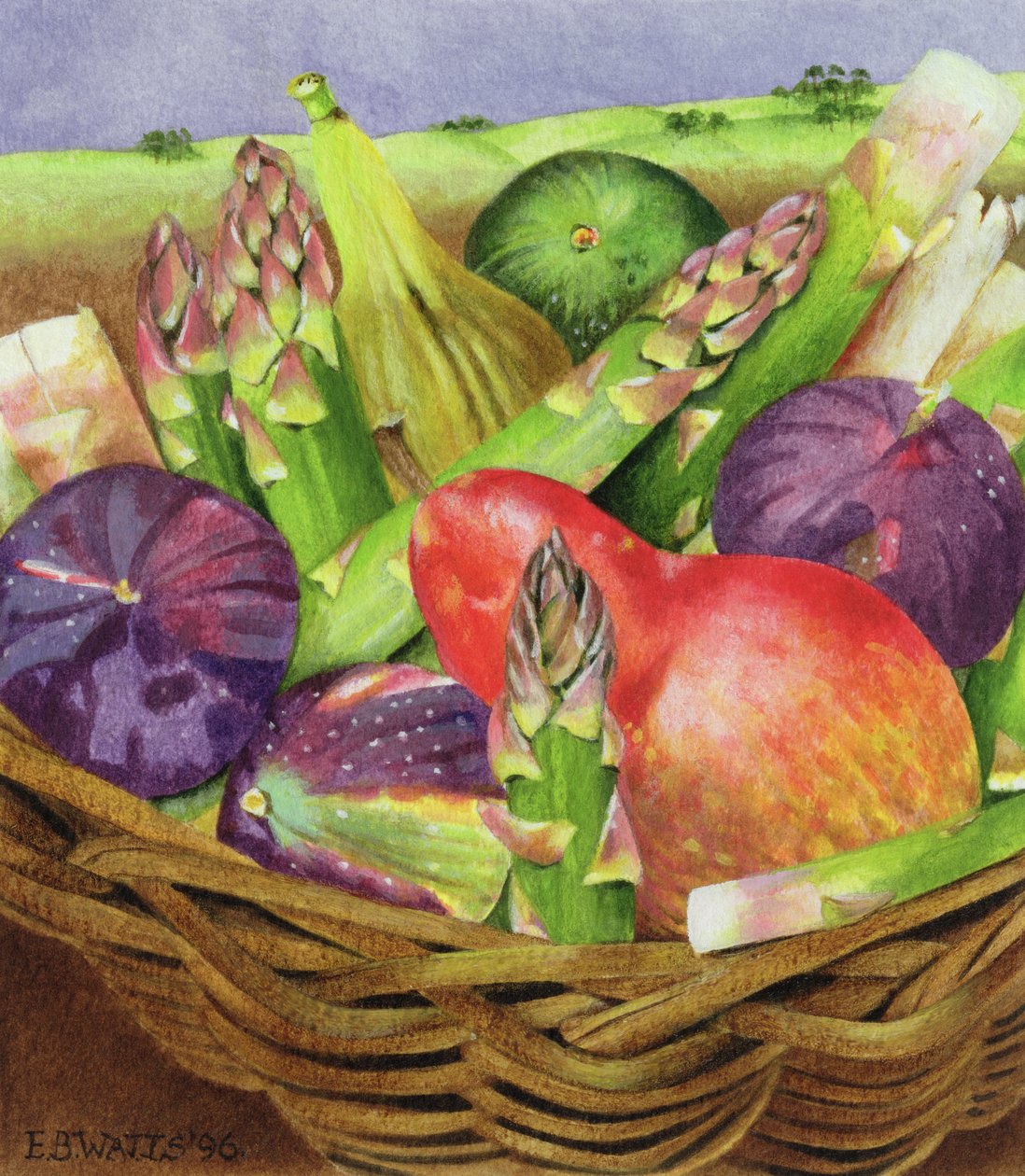 Pera Rossa con Fichi e Asparagi, 1996 da E.B. Watts