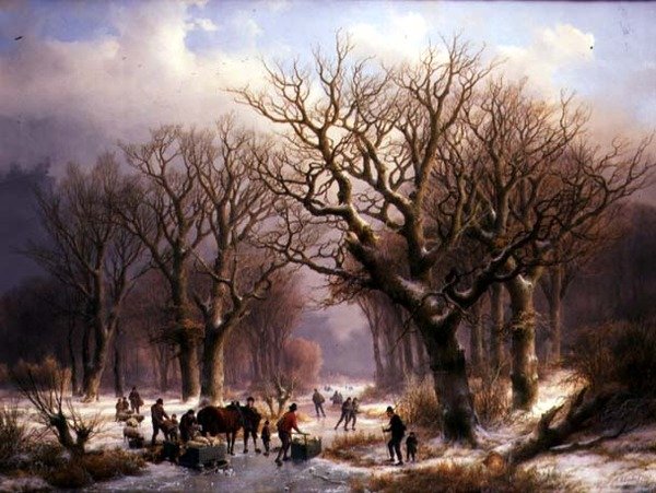 Paesaggio invernale da E.J. and Klombeck J.B. Verboeckhoven