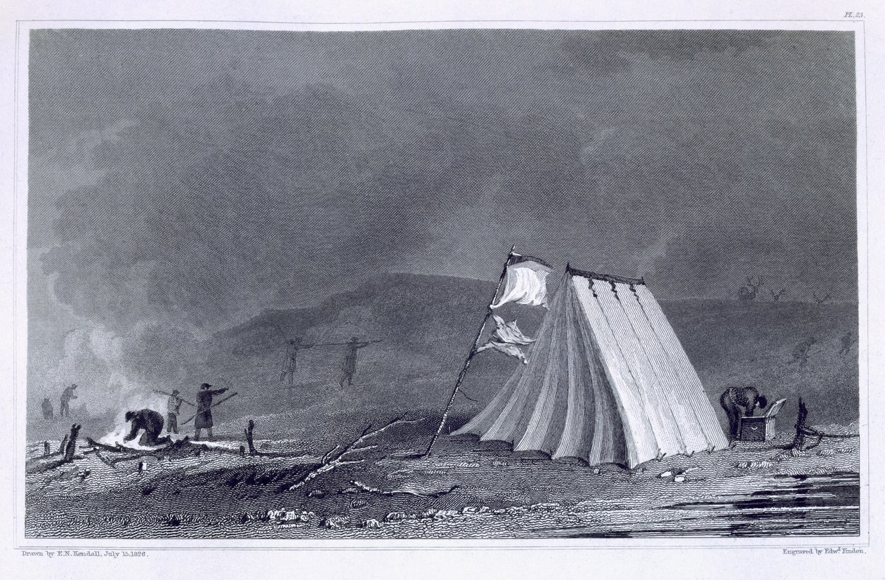 Accampamento a Browell Cove, 15 luglio 1826, da 