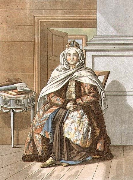 Donna tartara di Tomsk, incisa da Jegor Skotnikoff (1782-1843) da E. (after) Karnejeff