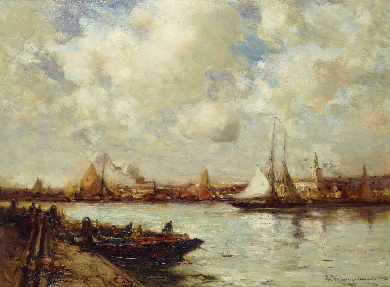 Il porto, Southampton da E. Aubrey Hunt