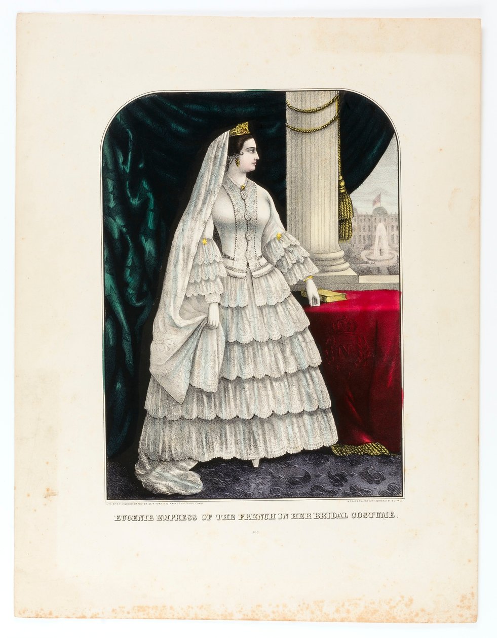 Eugenia Imperatrice di Francia in costume da sposa da E. C. Kellogg