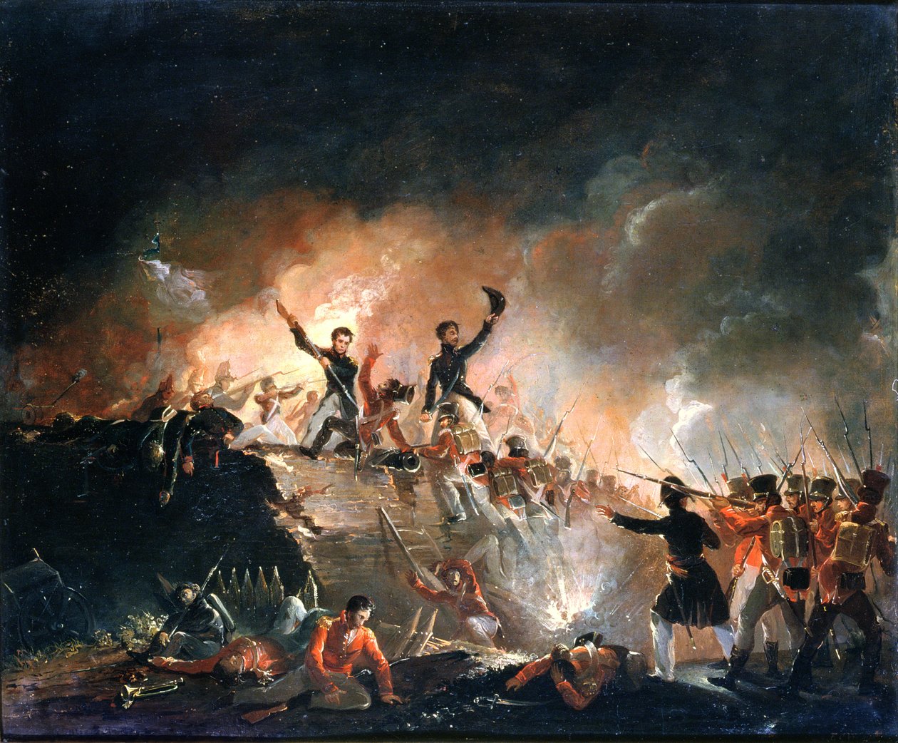 Repulsione dei britannici a Fort Erie, 15 agosto 1814, 1840 da E. C. Watmough