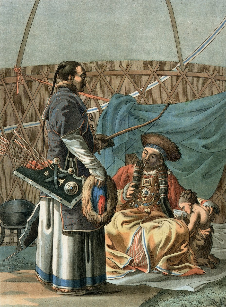 Una famiglia tartara, incisa dall