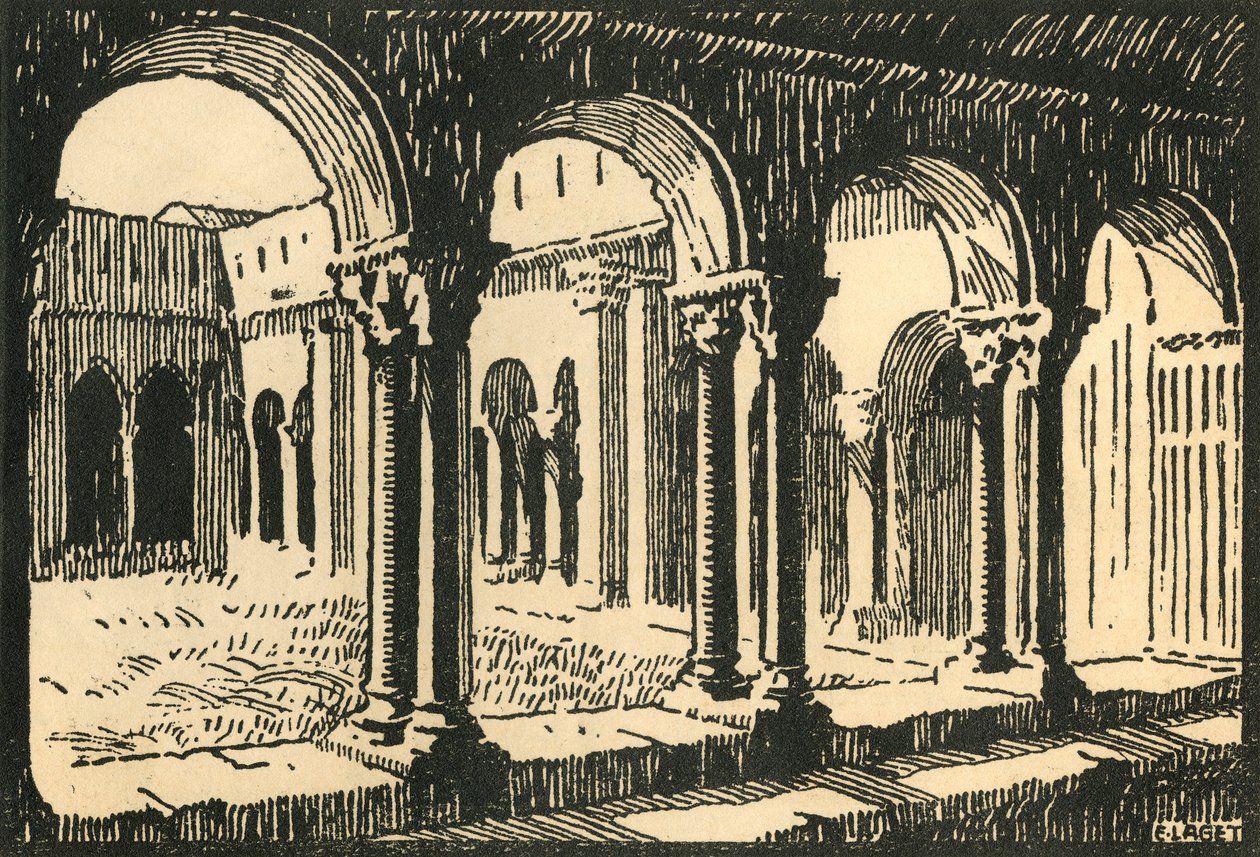 Chiostro di St-Trophime, c1920s da E Laget