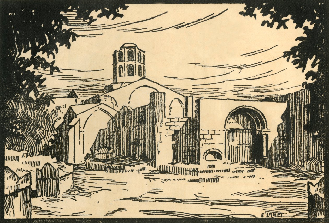 Les Alyscamps, Chapelle Shonorat - Gli Alyscamps e la Cappella St-Honorat, c1920s da E Laget