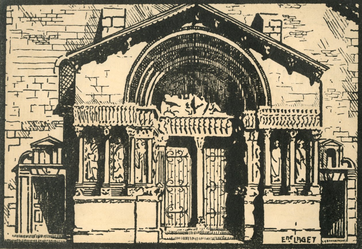 Portale della Chiesa di St-Trophime da E Laget