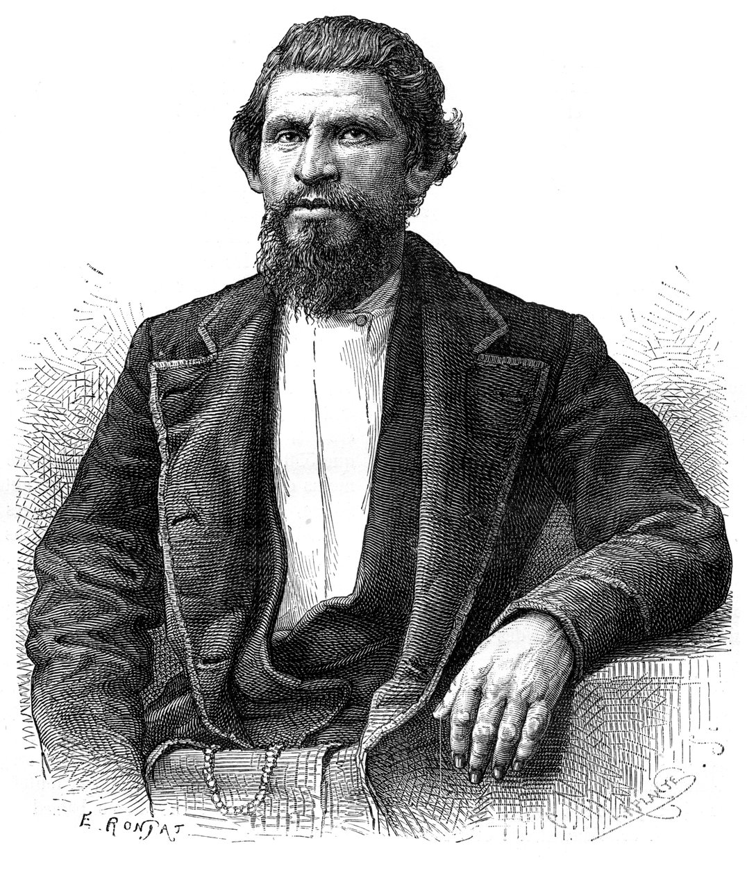 Ritratto di uno yankee, XIX secolo da Etienne Antoine Eugene Ronjat