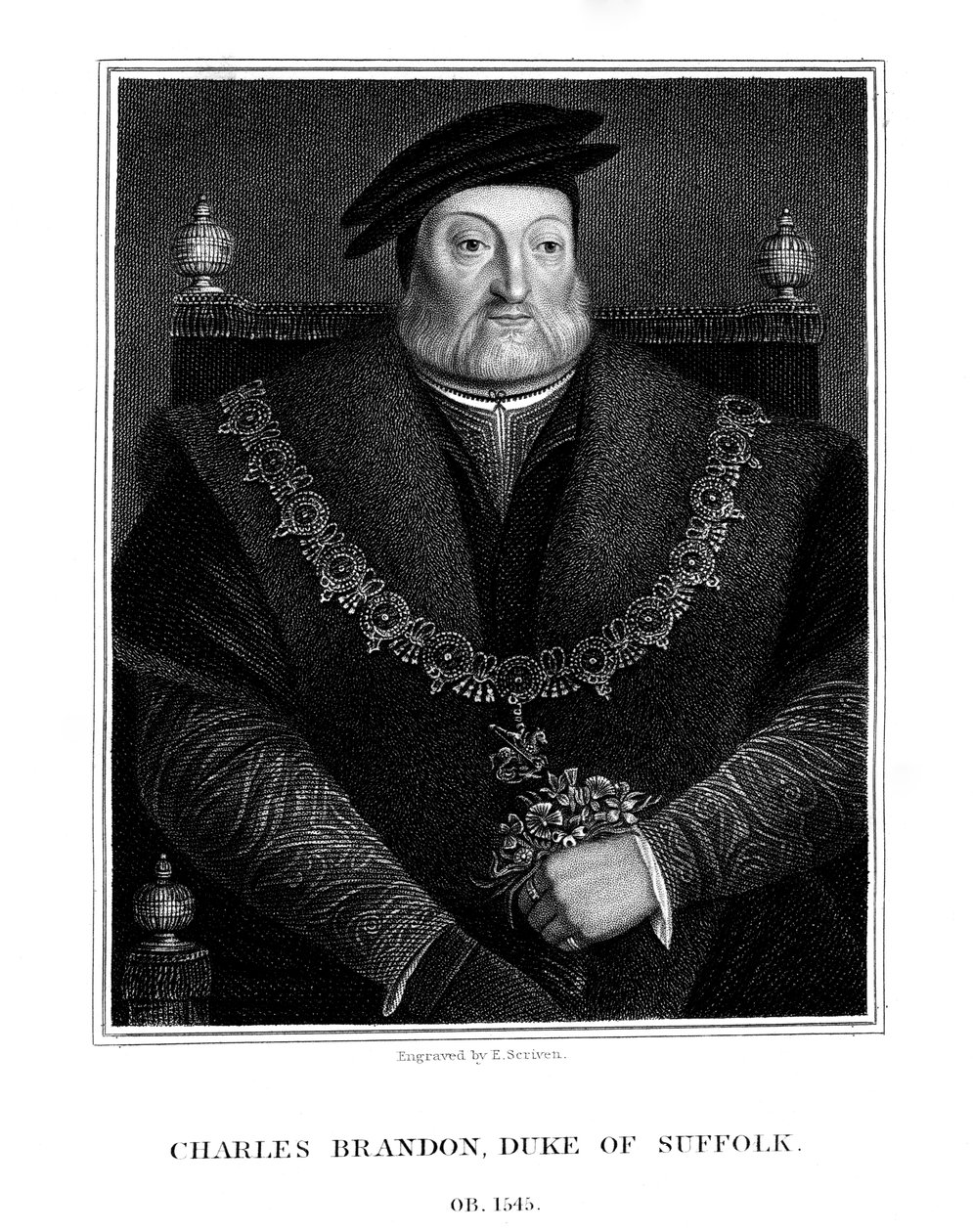 Charles Brandon, primo duca di Suffolk da E. Scriven