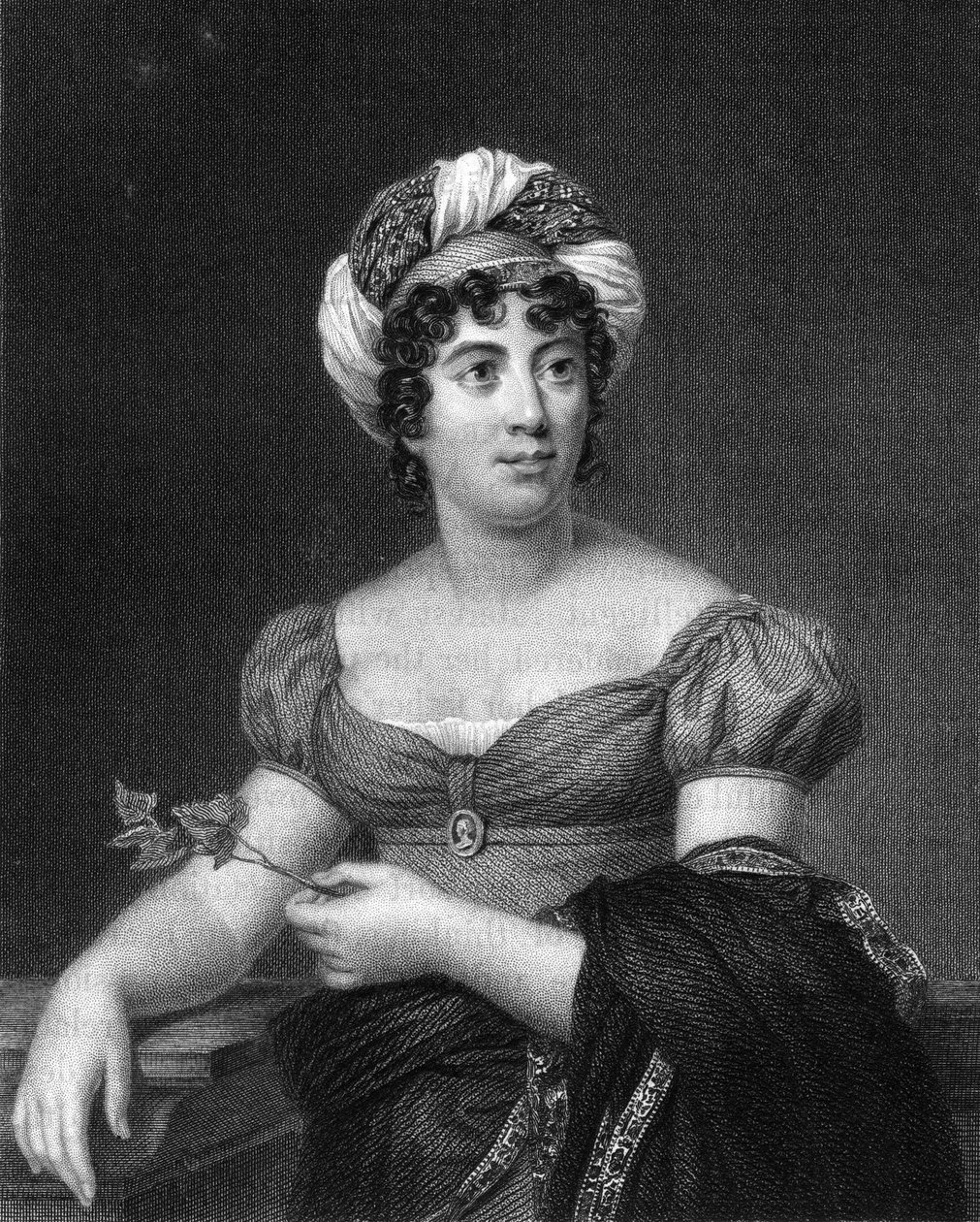 Germaine de Stael, scrittrice francese, romanziera e propagandista politica, 1836 da E. Scriven