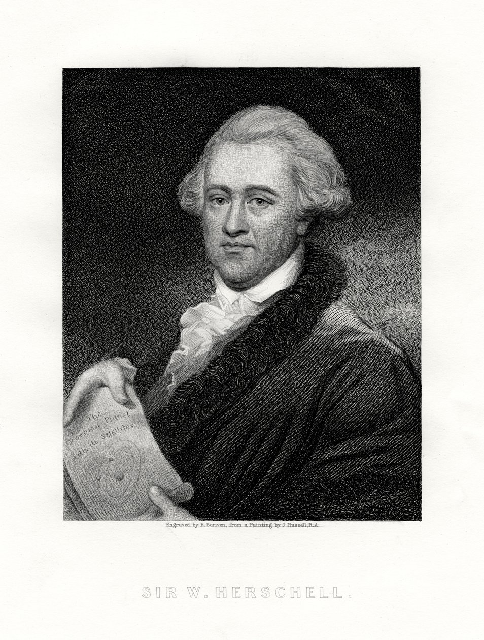Sir Wilhelm Friedrich Herschel, astronomo e compositore britannico di origine tedesca da E. Scriven
