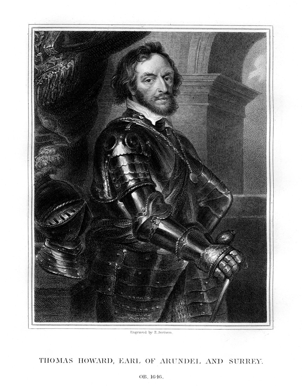 Thomas Howard, Conte di Arundel e Surrey, cortigiano inglese di rilievo da E. Scriven