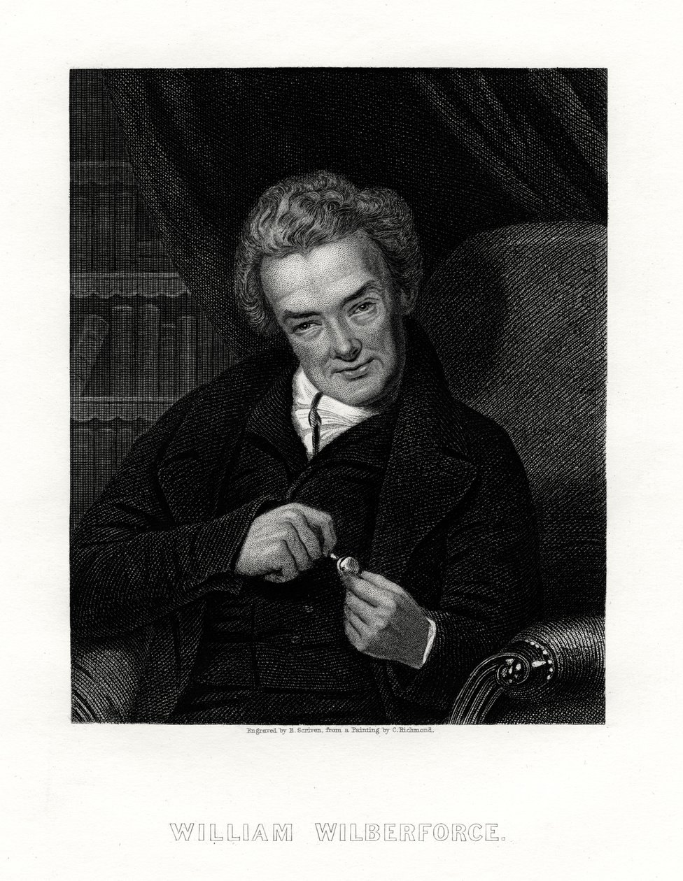 William Wilberforce, attivista inglese contro la schiavitù, XIX secolo da E. Scriven