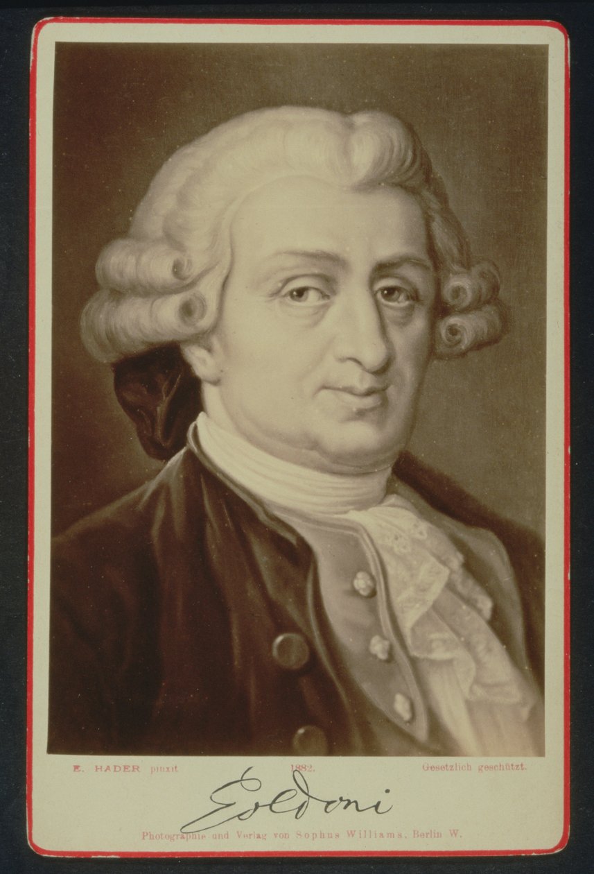 Ritratto di Carlo Goldoni (1707-93) da E. after Hadler