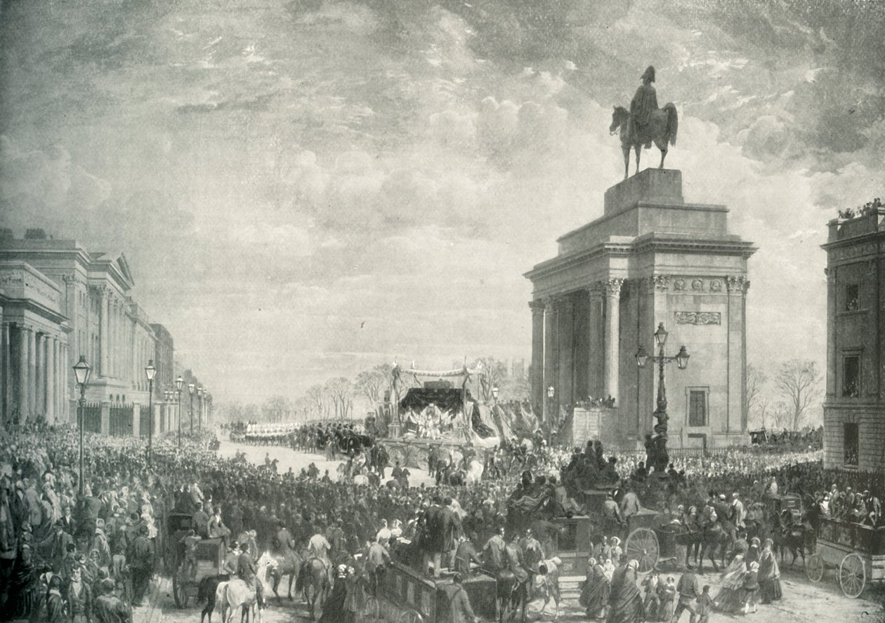 Il funerale del Duca di Wellington passando per Apsley House, 18 novembre 1852 da E. and S. Woodbury