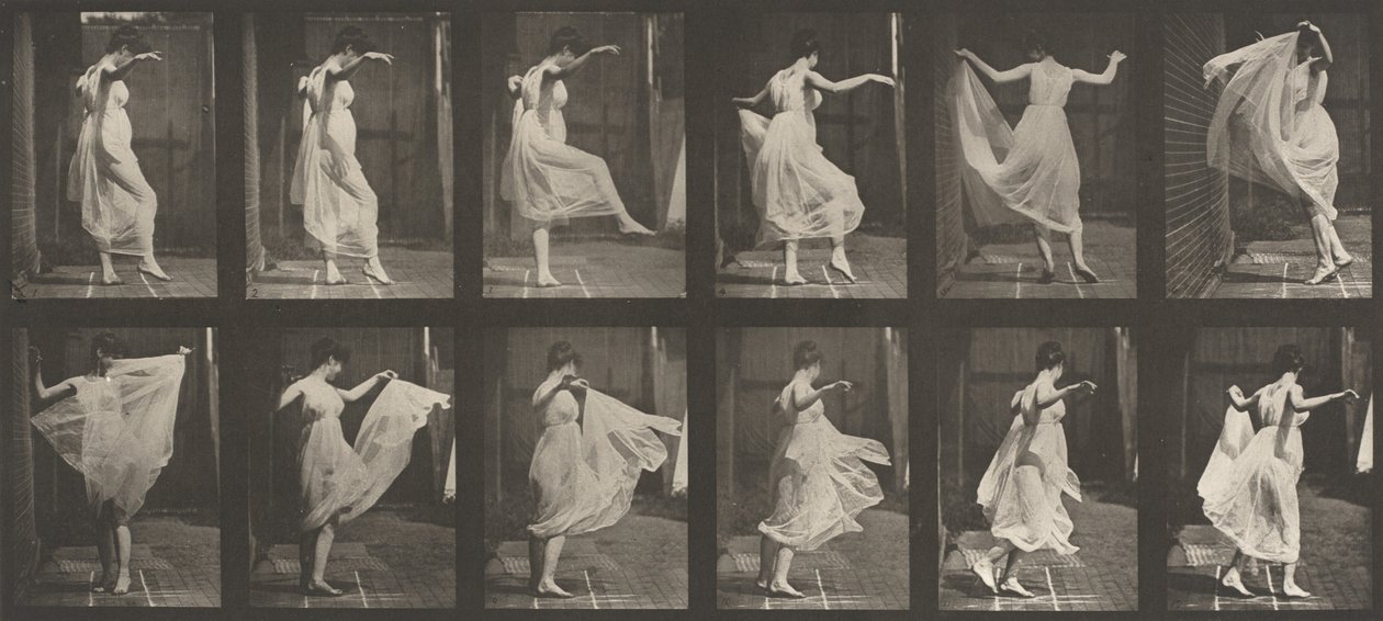 Numero di piatto 188. Danza di fantasia, 1887 da Eadweard Muybridge
