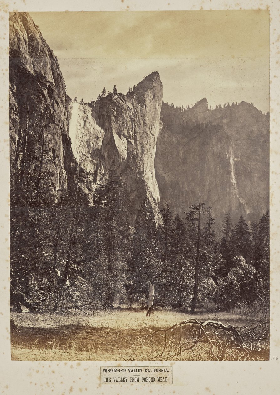 Valle di Yo-Sem-i-te, California. La valle da Pohono Meadows da Eadweard J. Muybridge