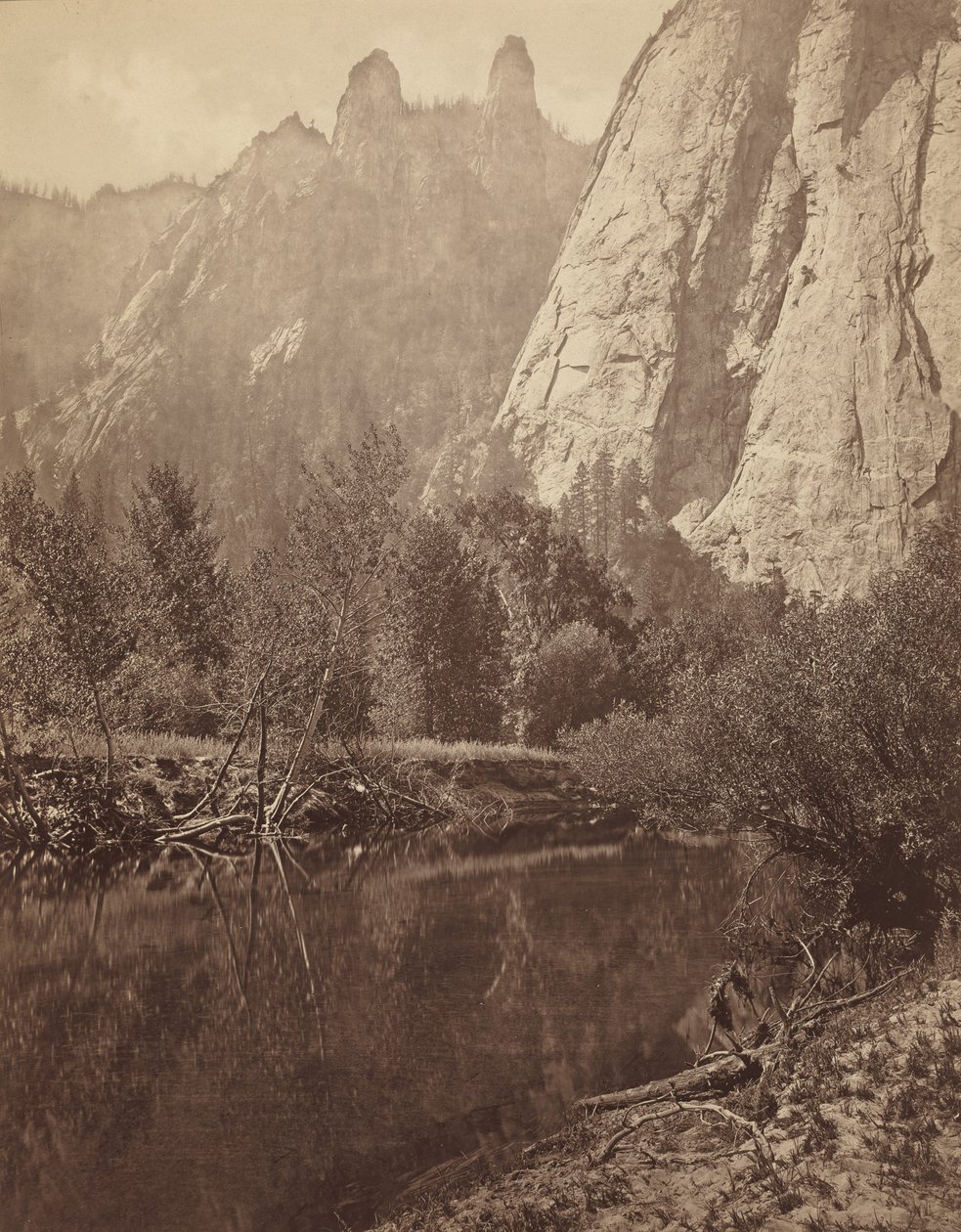 Guglie della Cattedrale, valle di Yosemite da Eadweard Muybridge