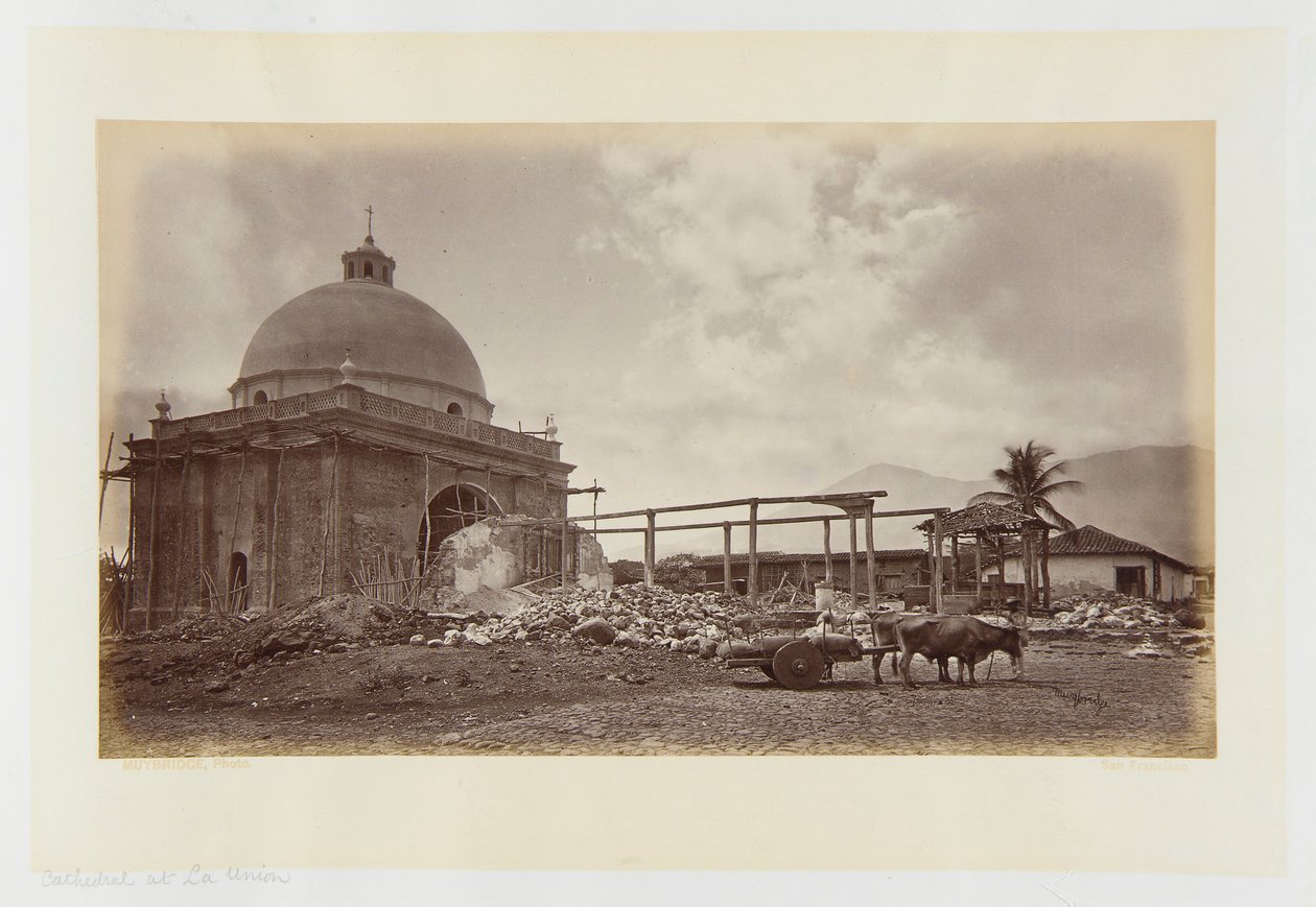 Cattedrale di La Union, El Salvador da Eadweard Muybridge