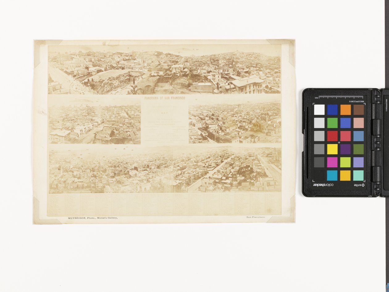Chiave del panorama di San Francisco, dalla collina di California Street da Eadweard Muybridge