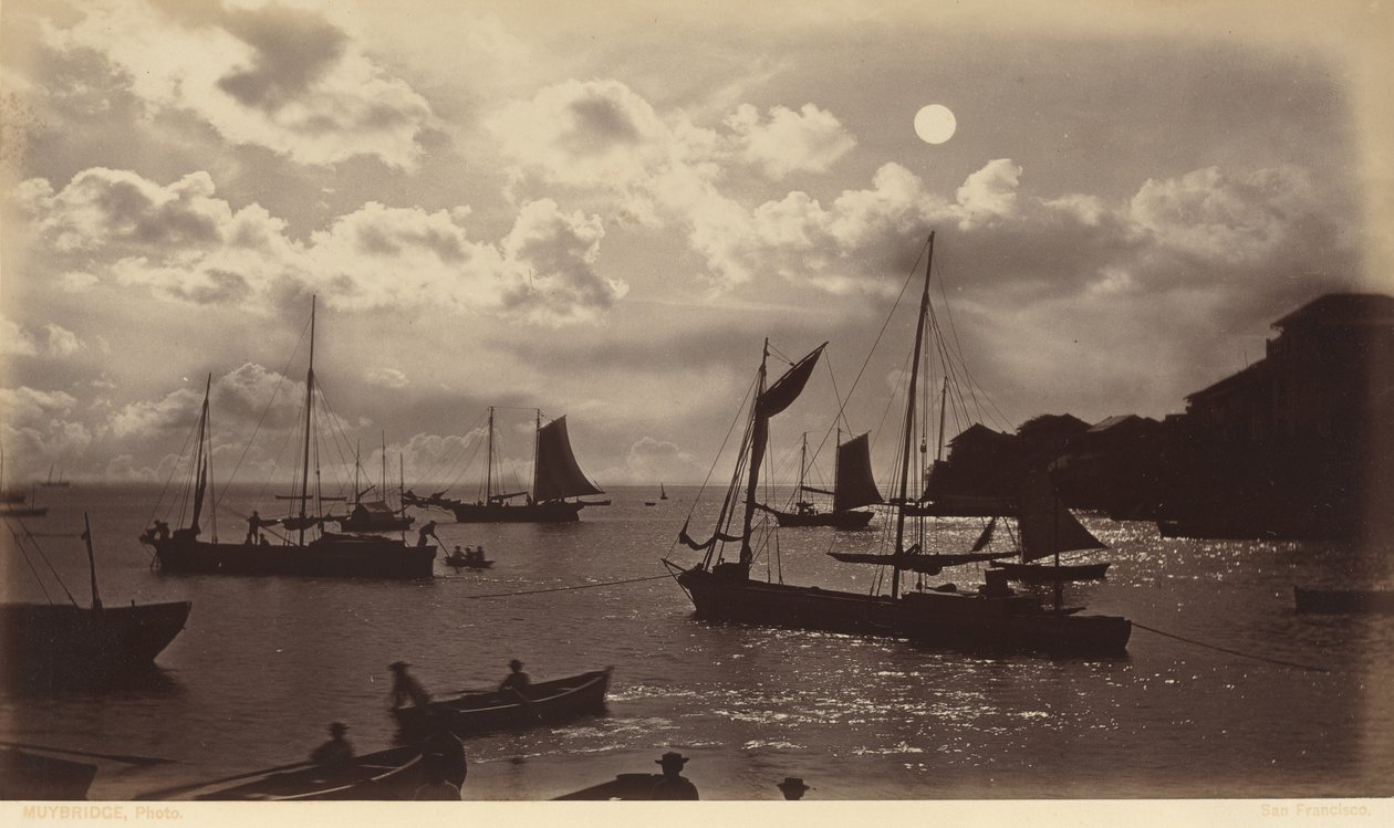 Effetto luna - Baia di Panama, 1877 (foto) da Eadweard Muybridge