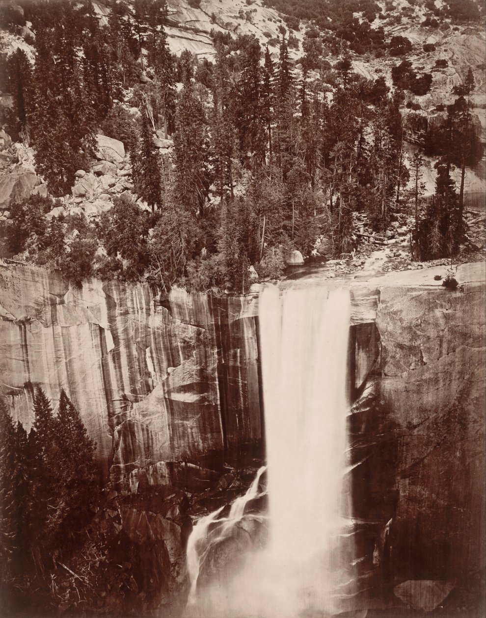 Pi-Wi-Ack (pioggia di stelle), Vernal Fall, 400 piedi, Valle dello Yosemite da Eadweard Muybridge