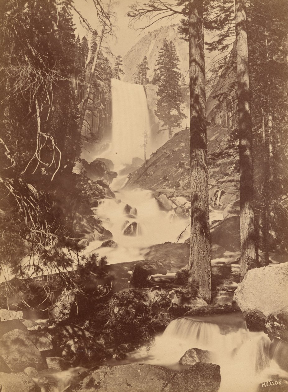 Pi-wy-ack (Cataratta dei Diamanti), Cascate Vernal, Yosemite Valley, California, 1867 (foto) da Eadweard Muybridge