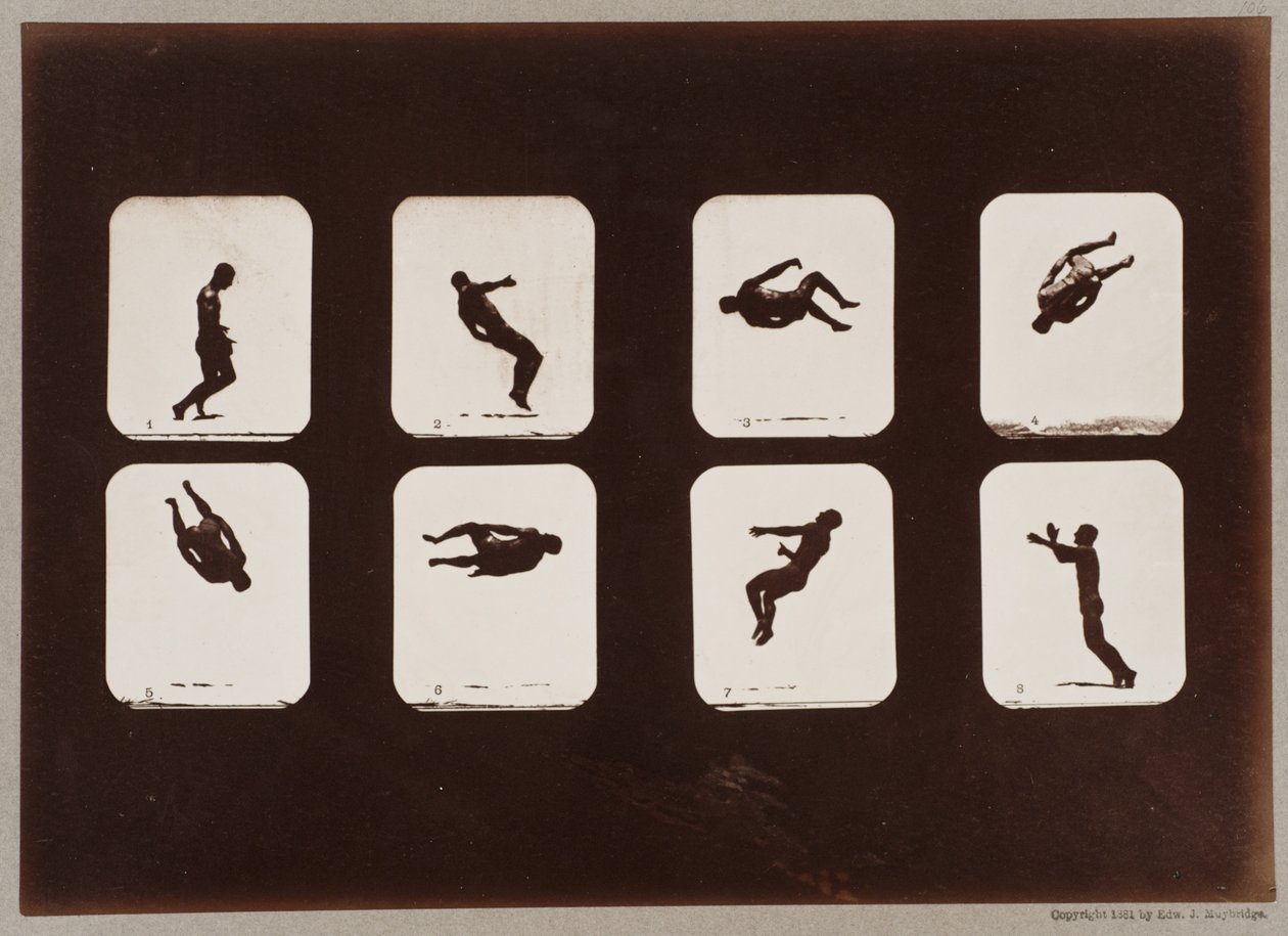 Tavola 106. Atleti, Capriola da Eadweard Muybridge
